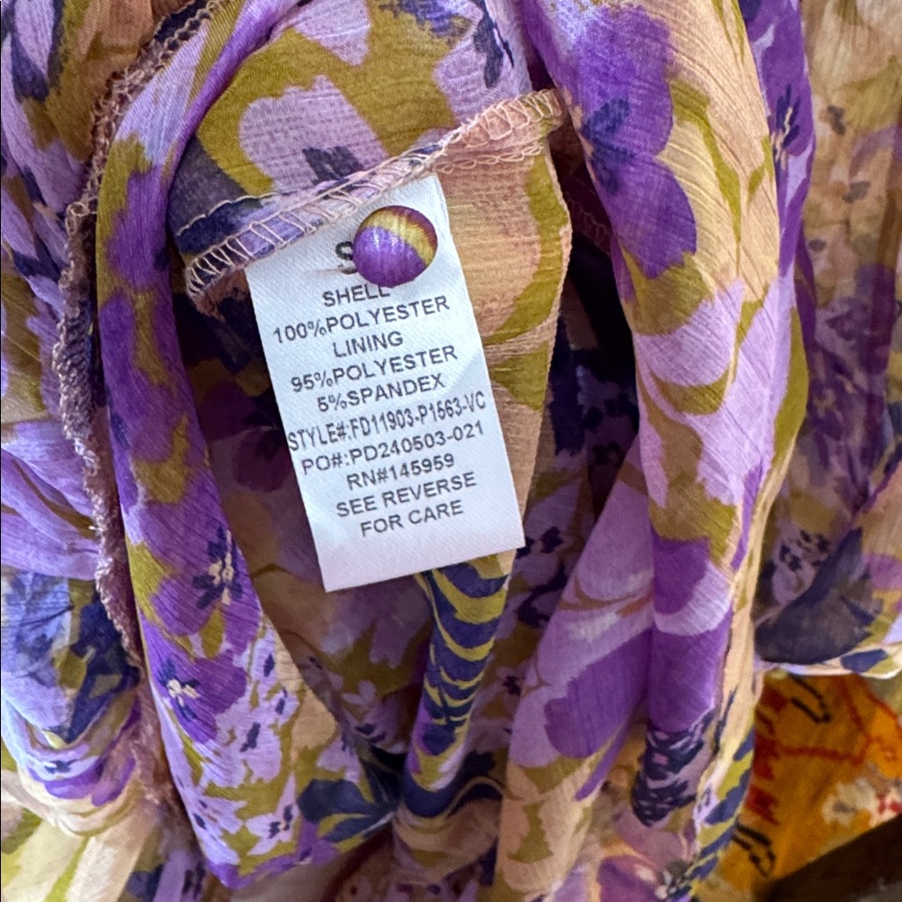Vici Purple Floral Long Sleeve Dress - Picture 9 of 9